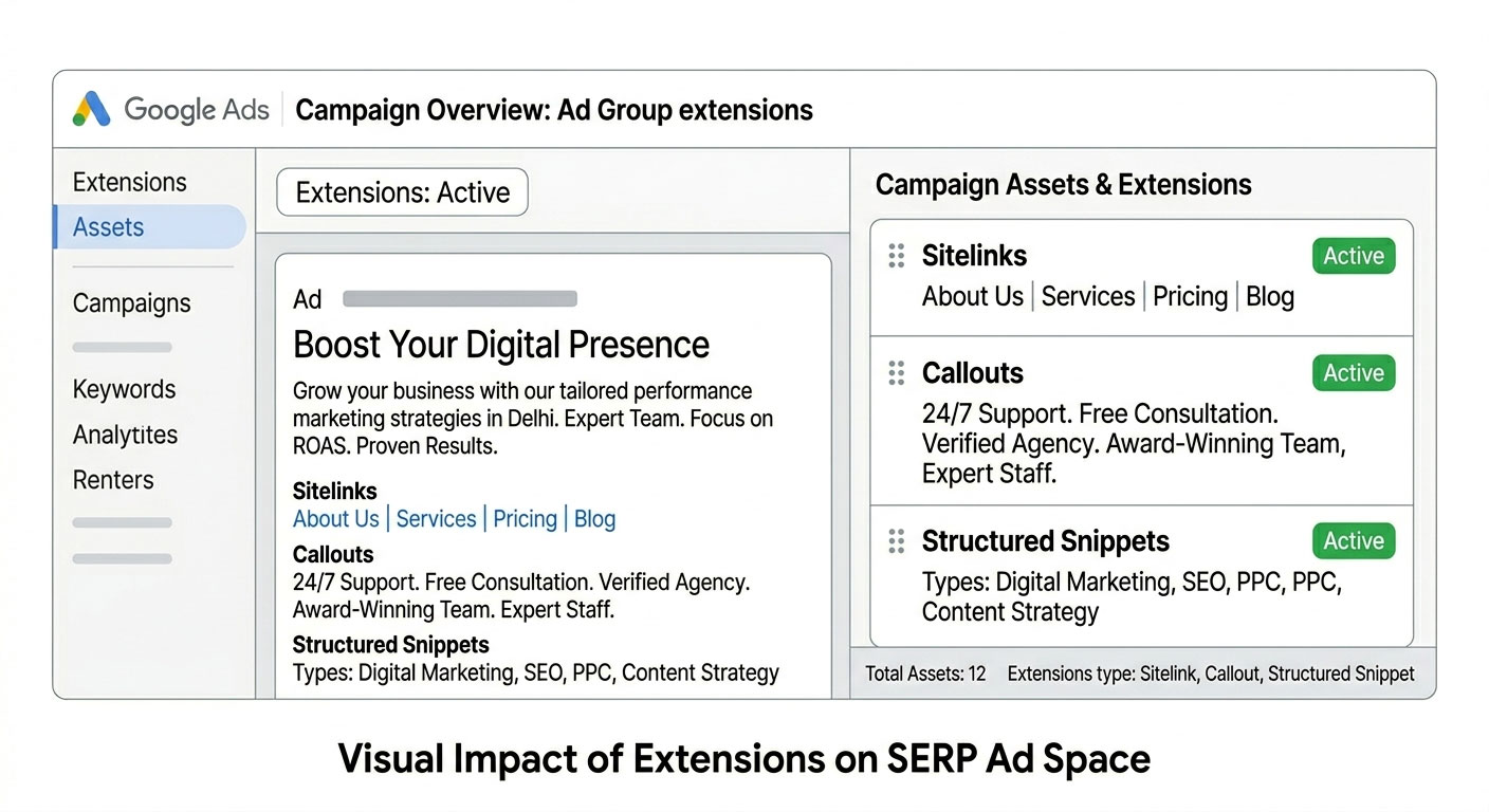 Search engine results page ads comparison CTR